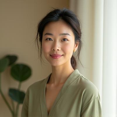 Portrait of Sophia Chen, Mindfulness & Mental Well-being Expert.