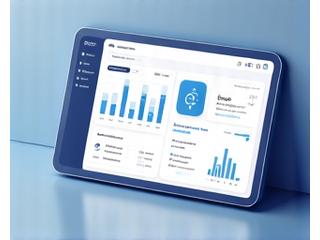 A clean, modern dashboard interface displaying sleep metrics like duration, quality, and consistency with charts and graphs.